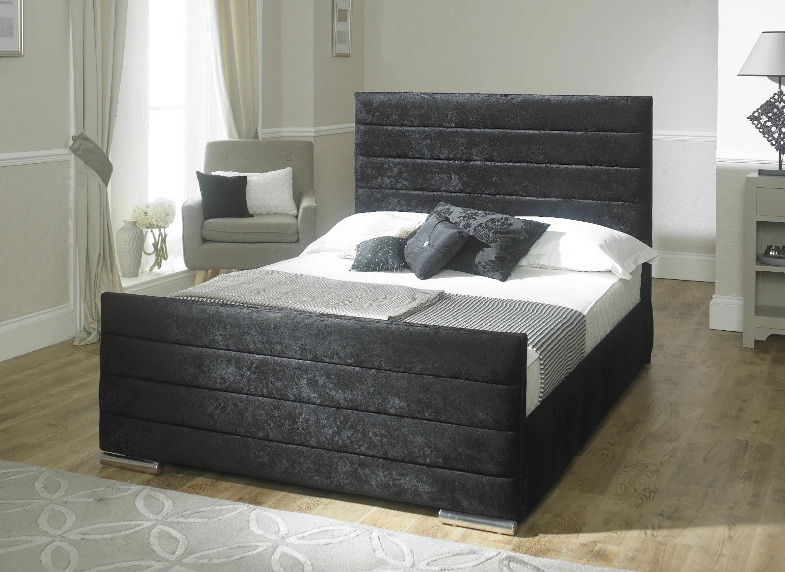 Sarah Frame Handmade Upholstered Bed With Custom Fabric Options